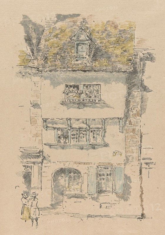 1893 Art Work -  Yellow House; Lannion - James McNeill Whistler.