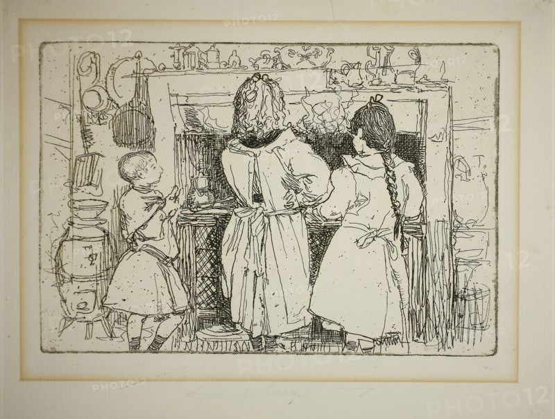1893 Art Work -  Breakfast Preparations - Louis Auguste Lepere.