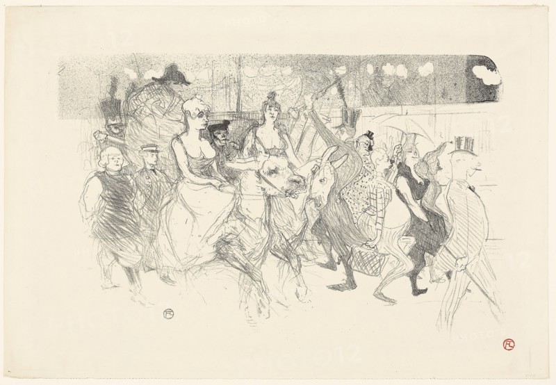 1893 Art Work -  A Gala Evening at the Moulin Rouge - Henri de Toulouse-Lautrec.