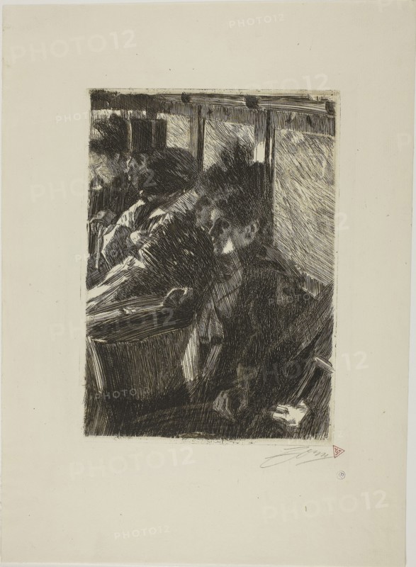 1892 Art Work -  Omnibus - Anders Zorn.