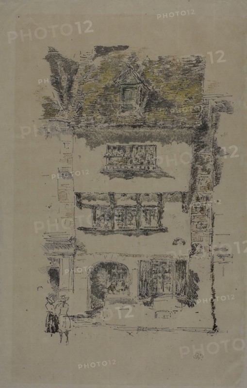1893 Art Work -  Yellow House; Lannion - James McNeill Whistler.