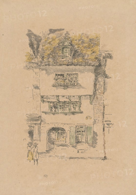 1893 Art Work -  Yellow House; Lannion - James McNeill Whistler.