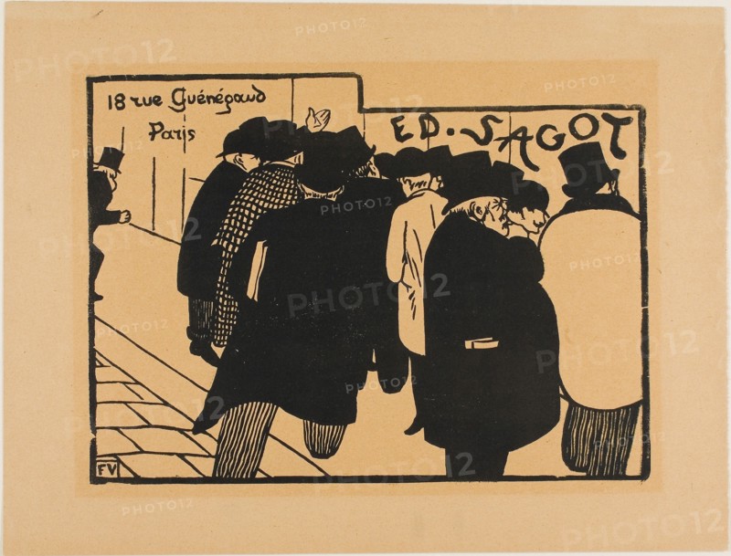 1892 Art Work -  Print Fanciers - Félix Edouard Vallotton.