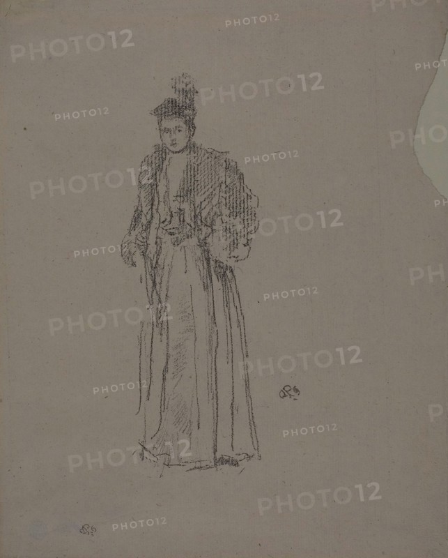 1892 Art Work -  Portrait Study: Miss Charlotte R. Williams - James McNeill Whistler.