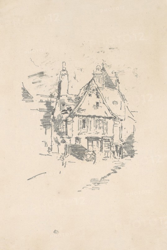 1893 Art Work -  Gabled Roofs - James McNeill Whistler.