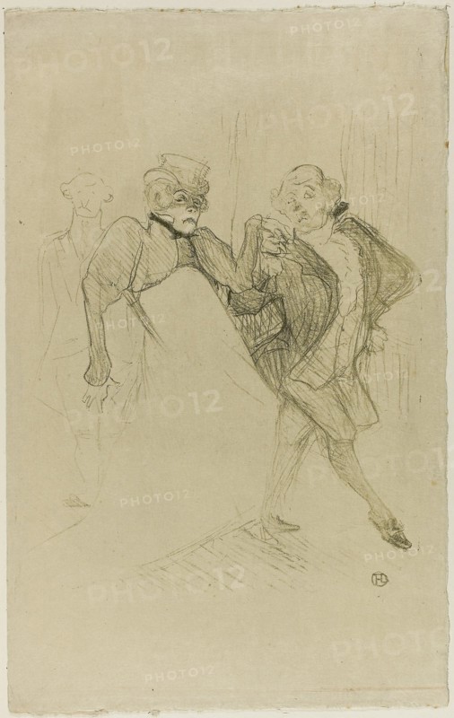 1893 Art Work -  Réjane and Galipaux; in Madame Sans-Gêne - Henri de Toulouse-Lautrec.