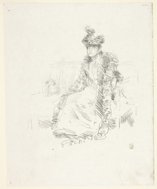 1893 Art Work -  A Lady Seated - James McNeill Whistler.