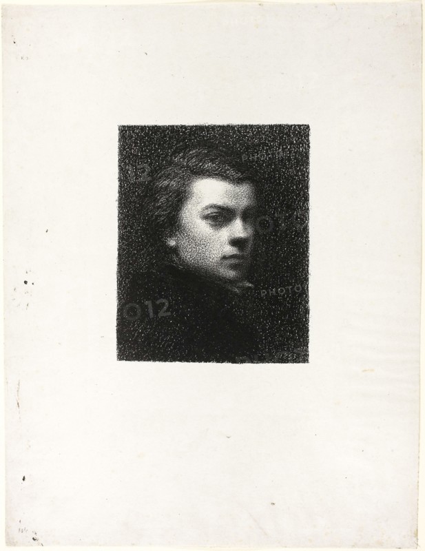 1892 Art Work -  Portrait of the Artist at Age Seventeen - Henri Fantin-Latour.