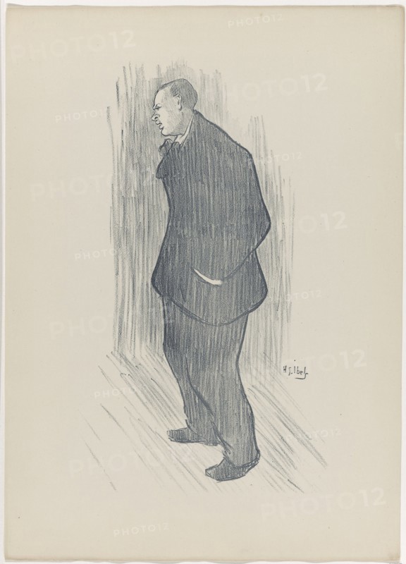 1893 Art Work -  Mevisto; from Le Cafe-Concert - Henri-Gabriel Ibels.