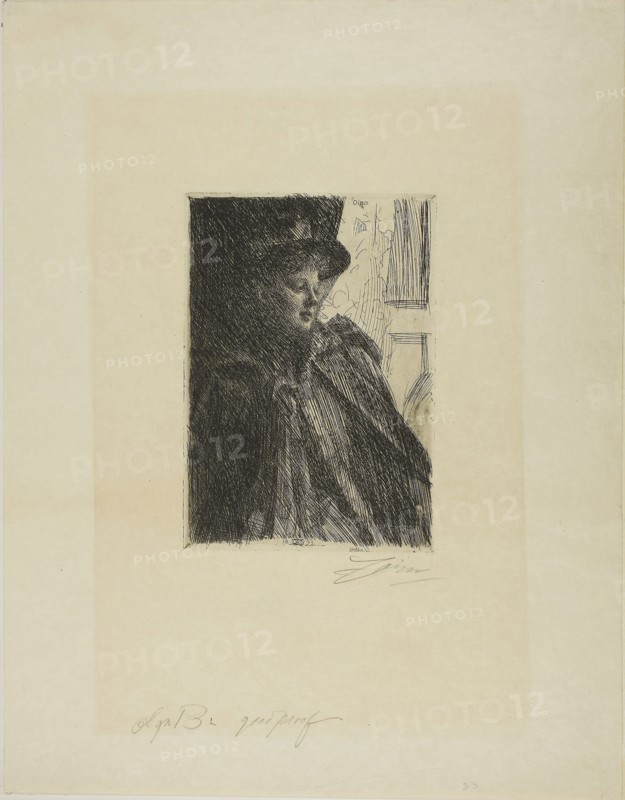 1892 Art Work -  Olga Bratt - Anders Zorn.