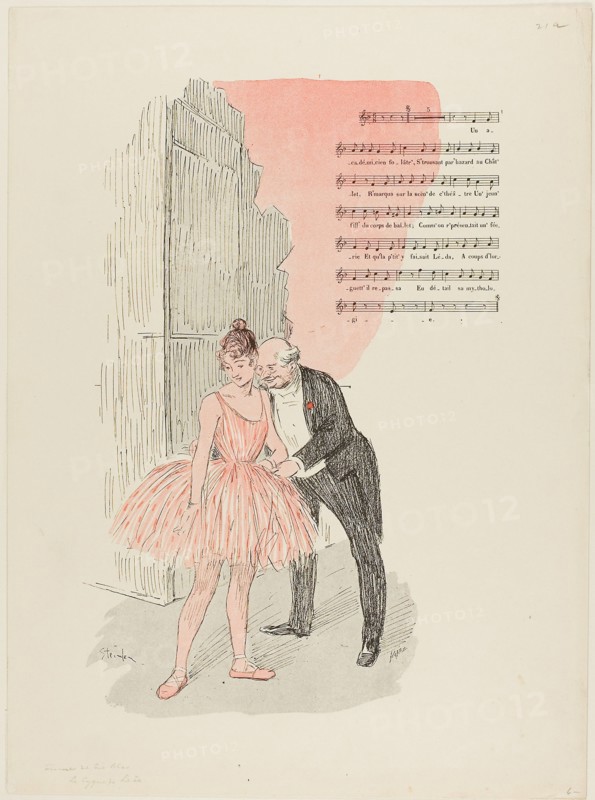 1893 Art Work -  Leda and the Swan Theophile-Alexandre Pierre Steinlen.