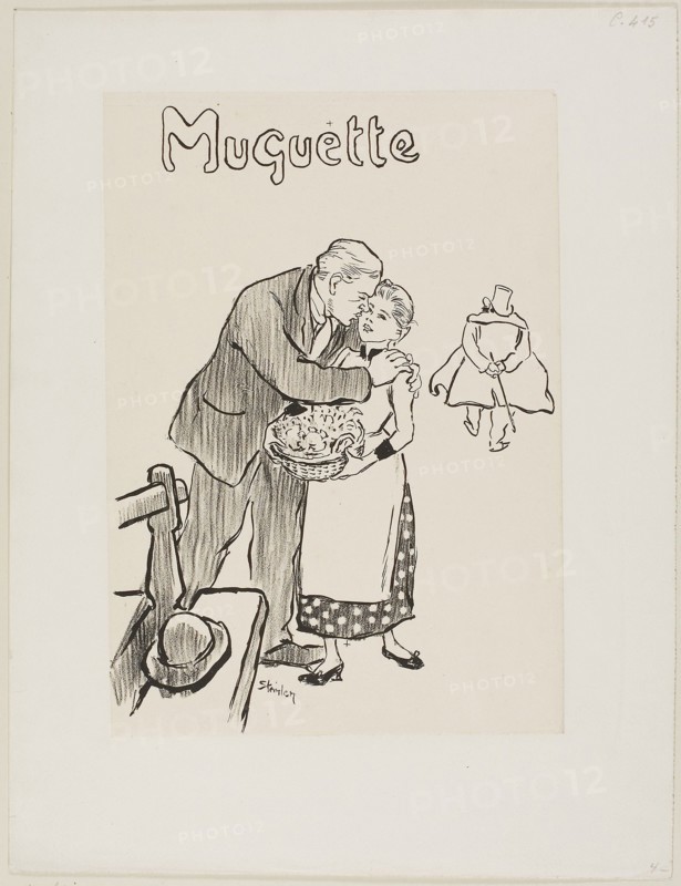 1892 Art Work -  Muguette - Theophile-Alexandre Pierre Steinlen.