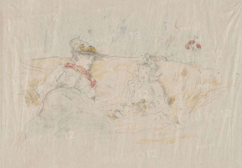 1892 Art Work -  Lady and Child - James McNeill Whistler.