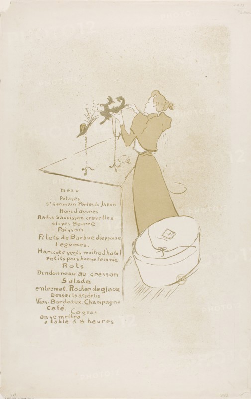 1893 Art Work -  The Milliner; Renee Vert - Henri de Toulouse-Lautrec.
