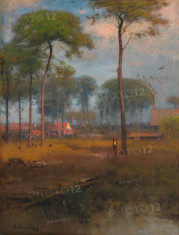1892 Art Work -  Early Morning; Tarpon Springs - George Inness.