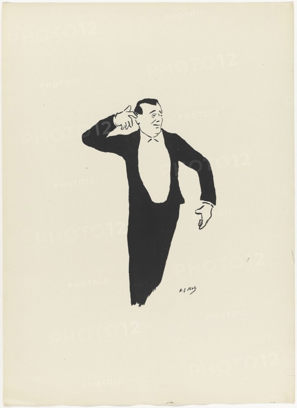 1893 Art Work -  Paulus; from Le Cafe-Concert - Henri-Gabriel Ibels.