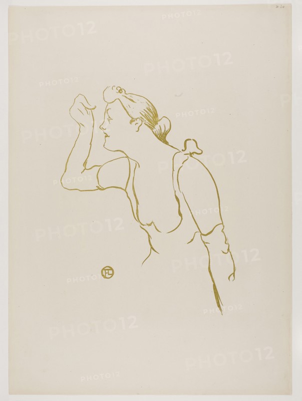 1893 Art Work -  Paula Brebion; from Le Cafe-Concert - Henri de Toulouse-Lautrec.