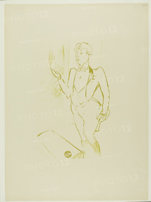 1893 Art Work -  Mary Hamilton; from Le Cafe-Concert - Henri de Toulouse-Lautrec.