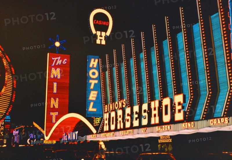 1960s Las Vegas Casinos - The Horseshoe Casino  circa 1966.