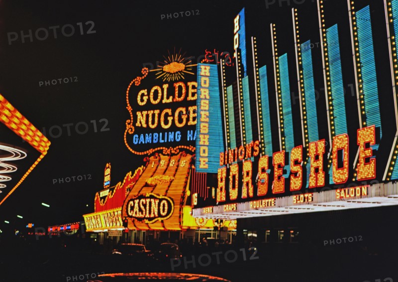 1960s Las Vegas Casinos - Golden Nugget, Horseshoe circa 1966.