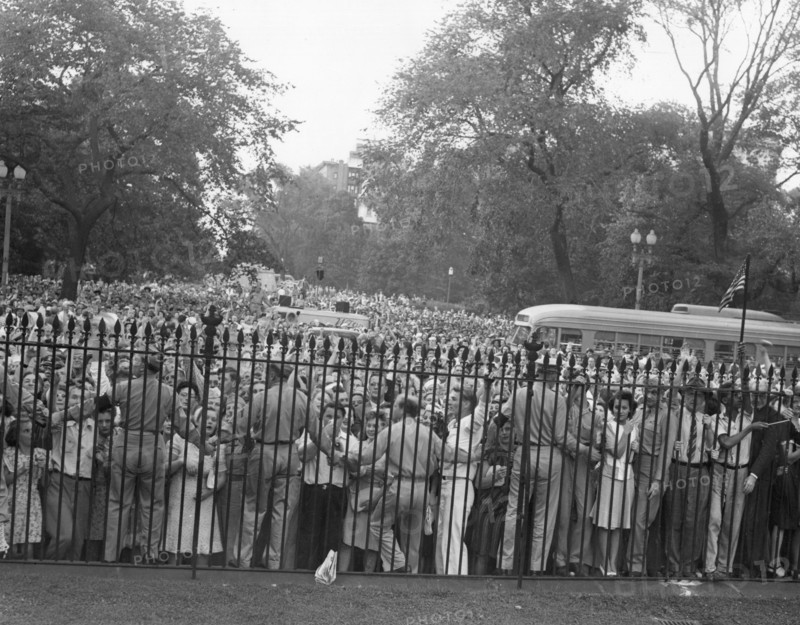 Crowd After Japanese Surrender