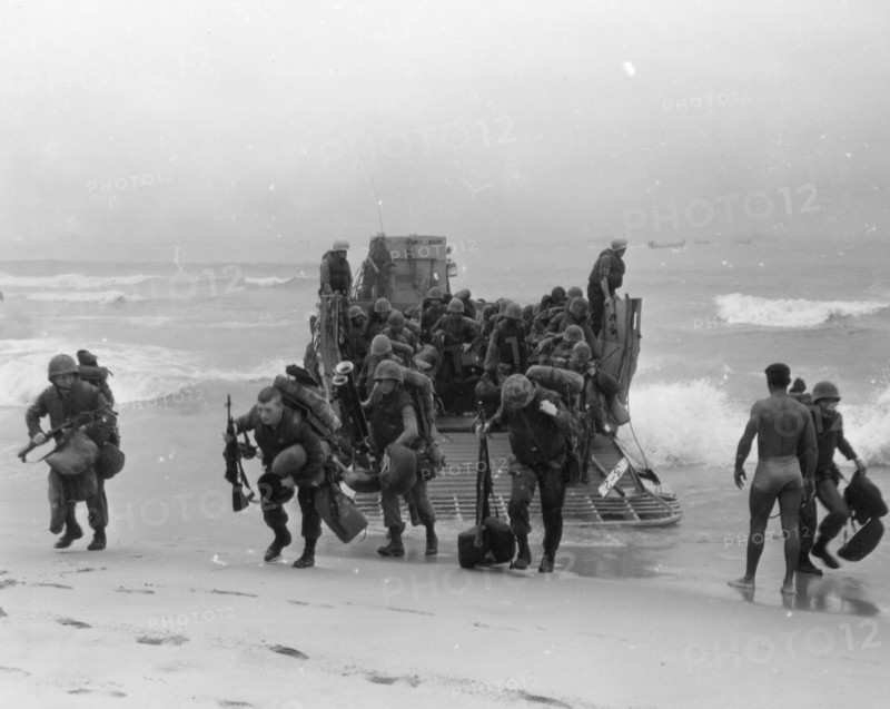 Marines Debark from Landing Craft at Da Nang, 1965