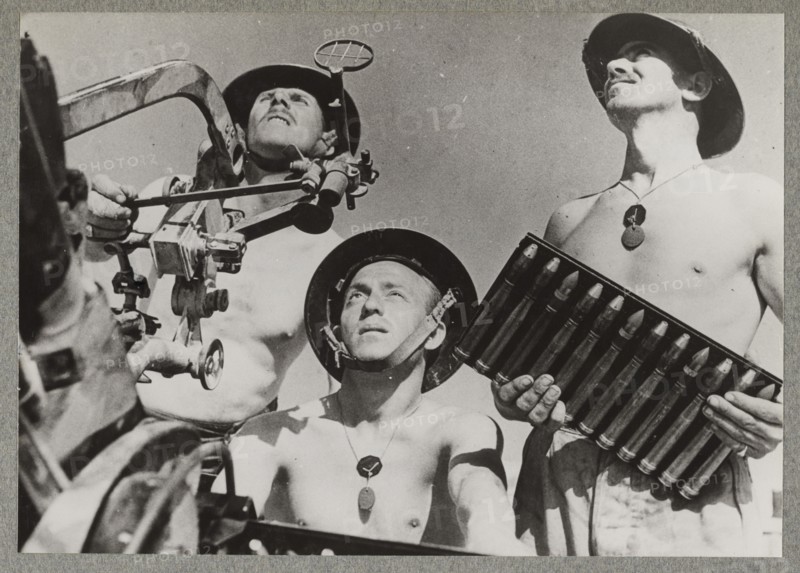 Soldiers Manning a Breda Gun, Tobruk 1941