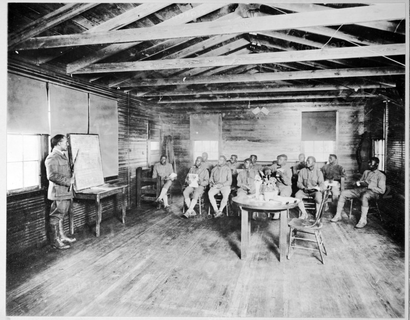World War I African-American Soldiers Learning to Read