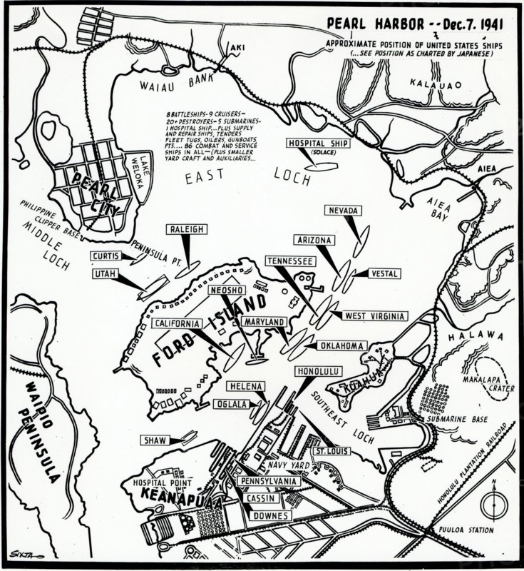 Map of Pearl Harbor