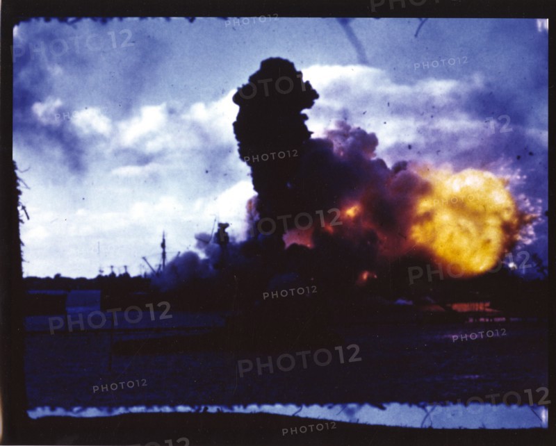 USS ARIZONA Exploding