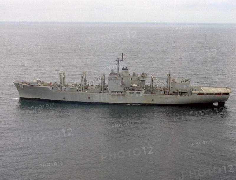 1971  - an aerial port beam view of the combat stores ship USS SAN JOSE