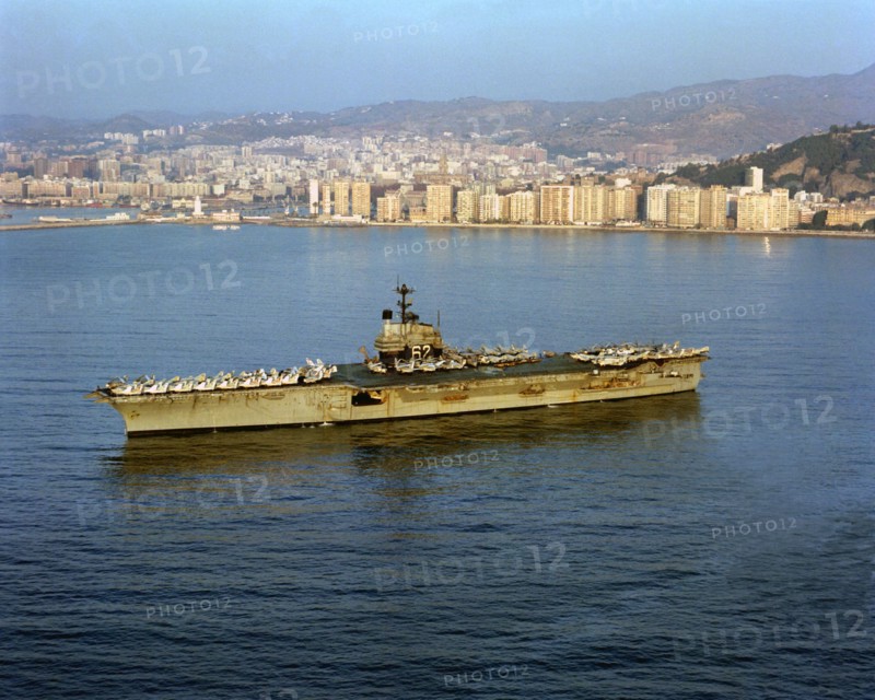 1979 - A port bow view of the aircraft carrier USS INDEPENDENCE