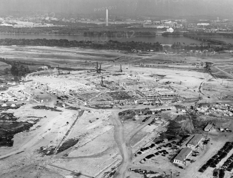 The first side of the Pentagon begins to take shape