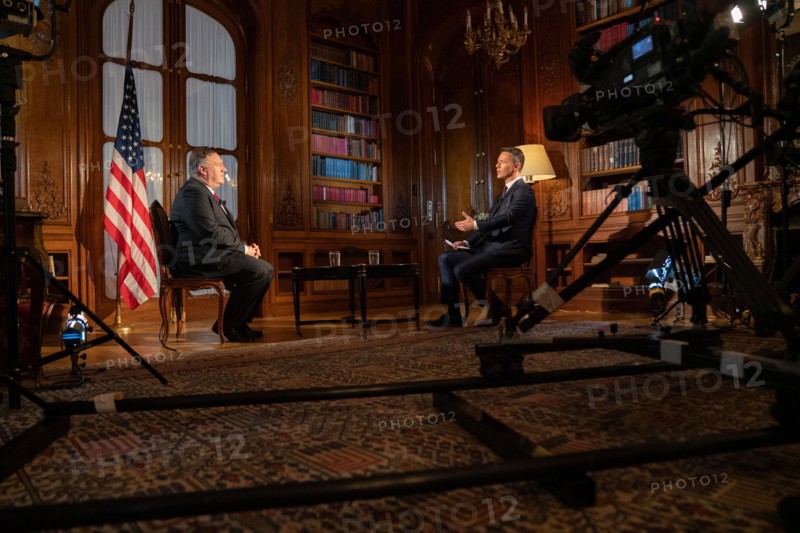 Secretary of State Mike Pompeo is interviewed by Martin Reznicek of Czech TV