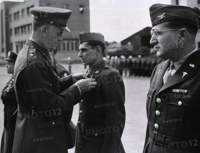 Awarding of the Bronze Star ca.1942 or sometime in 1940s.