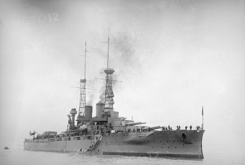 U.S.S. Arkansas at sea