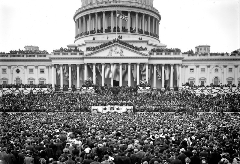 Large crowd at inagural ceremony
