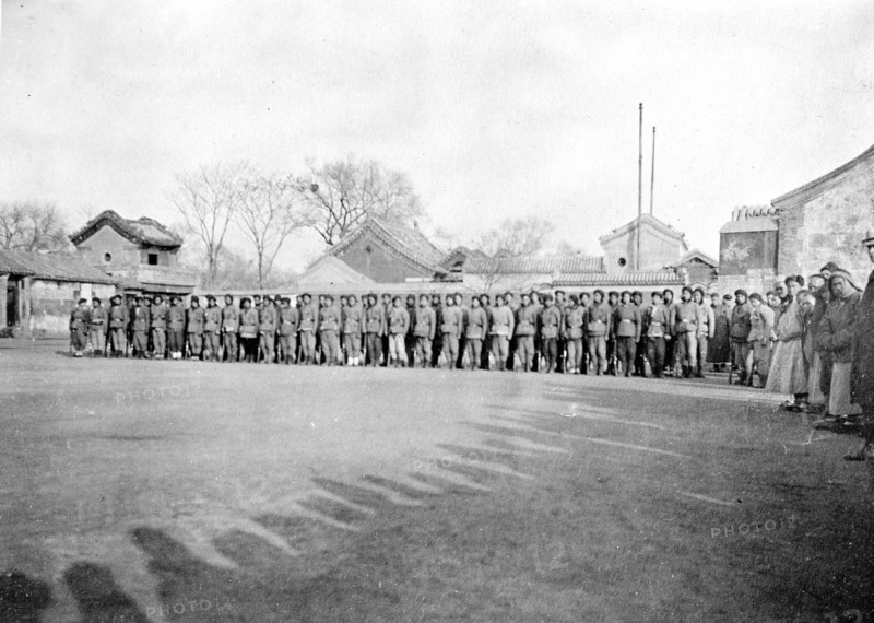 Chinese Soldiers at attention
