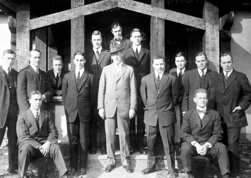 Princeton University students with Woodrow Wilson in 1913.