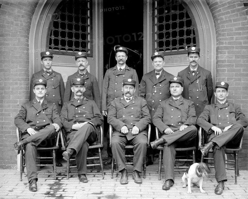 Friremen from an early 1900s fire engine company.
