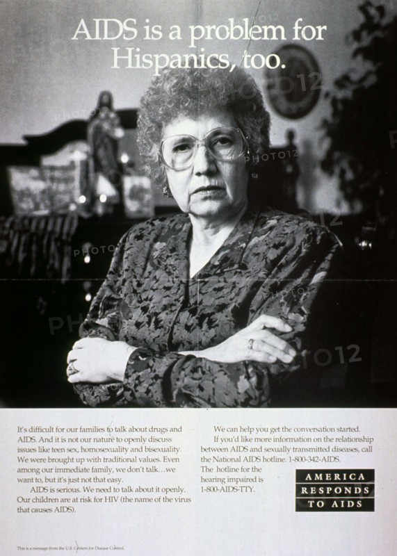 1980s AIDS prevention Poster.