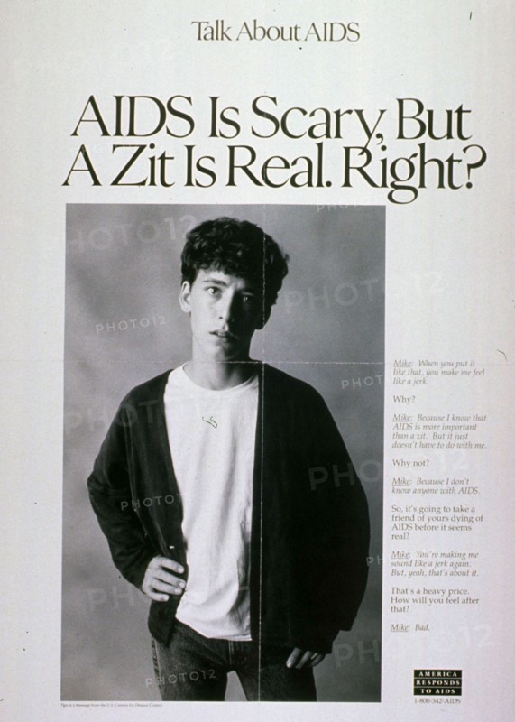 1980s AIDS prevention Poster.