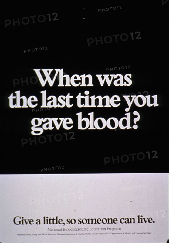 late 1900s possibly - When was the last time you gave blood? Poster.