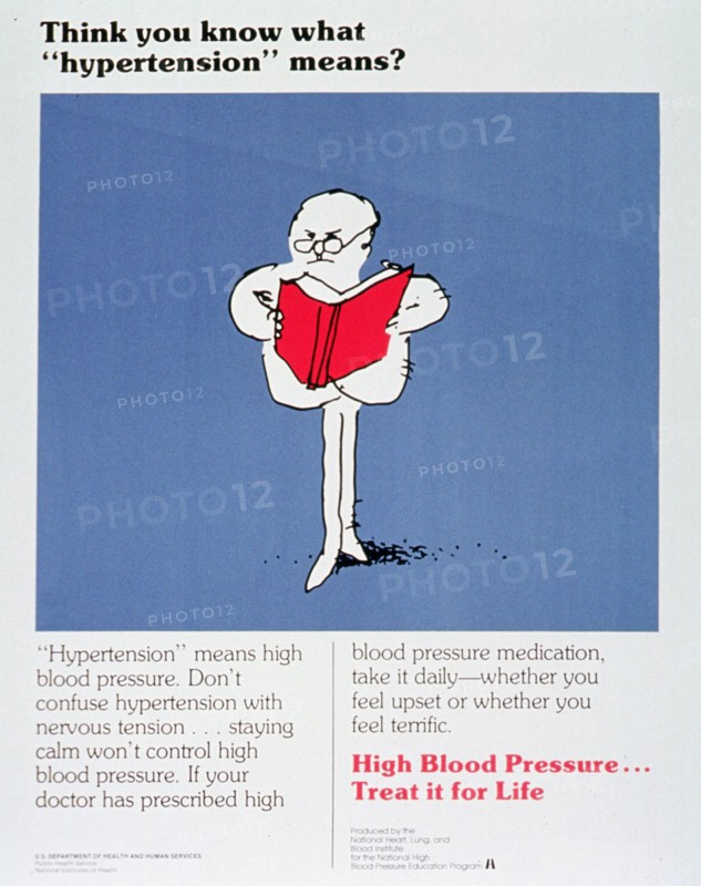 High blood pressure poster - Think you know what 'hypertension' means?.