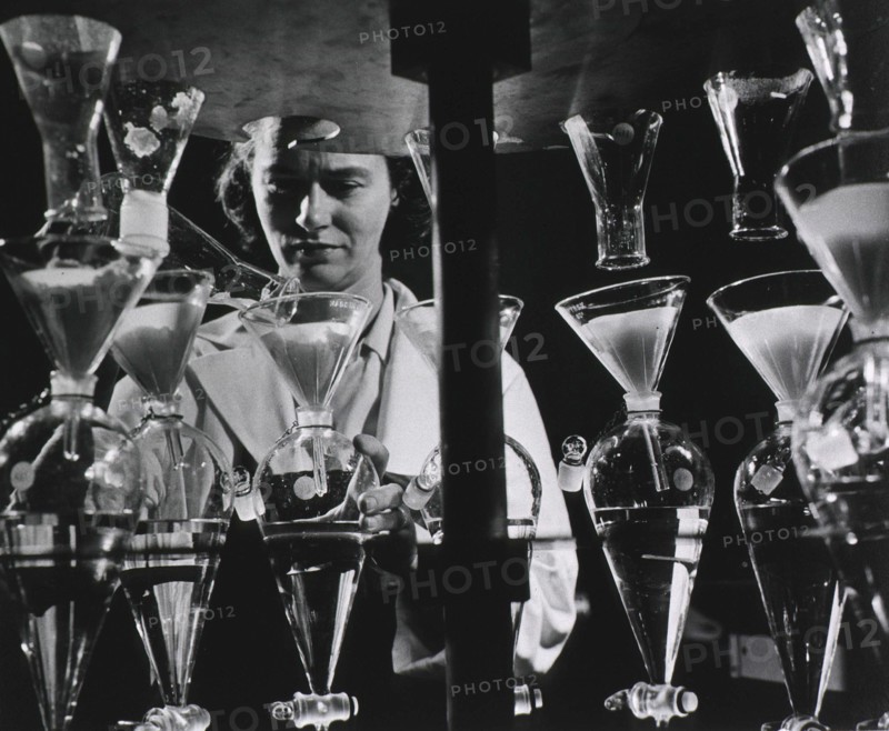 Woman in research laboratory unknown date.