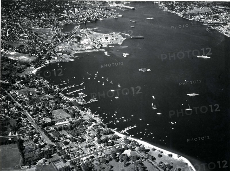 aerial view of Greens Harbor in New London