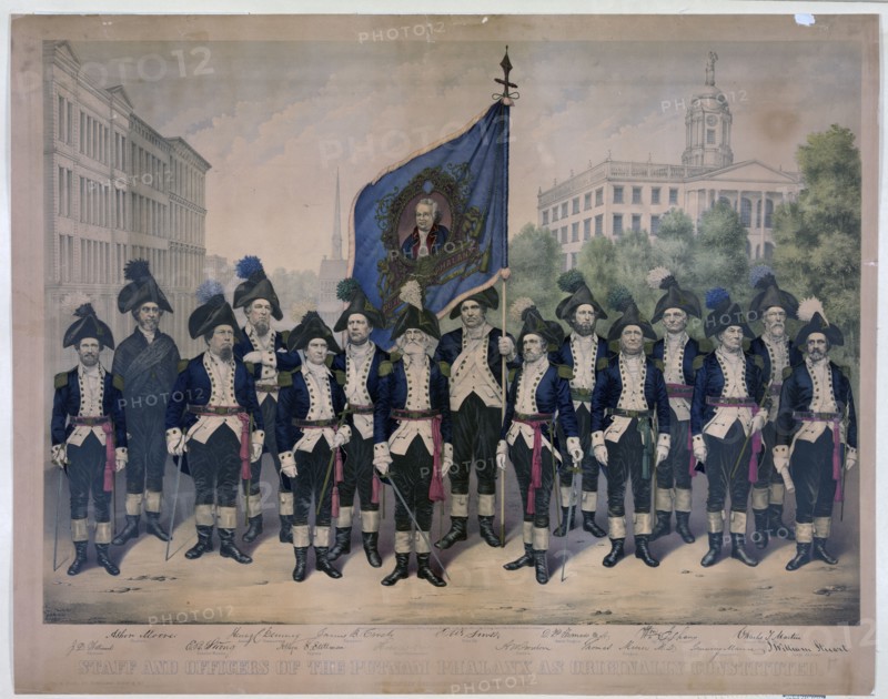 Staff and officers of the Putnam Phalanx as originally constituted.