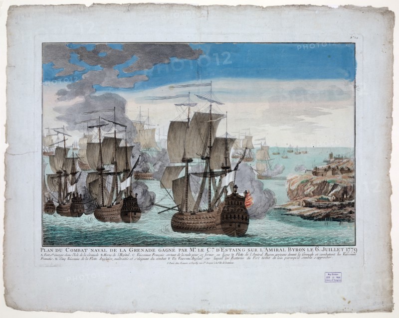 Plan du combat naval de la grenade