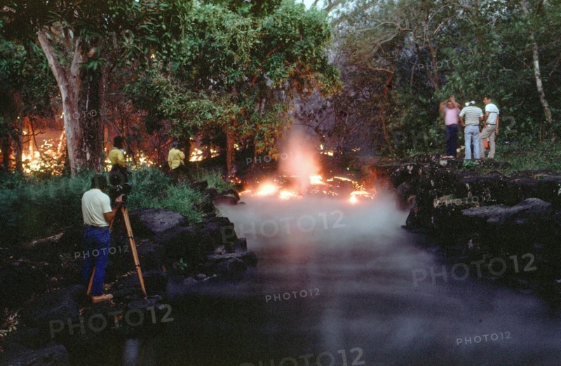 1987 - Lava flow enters Queens Bath