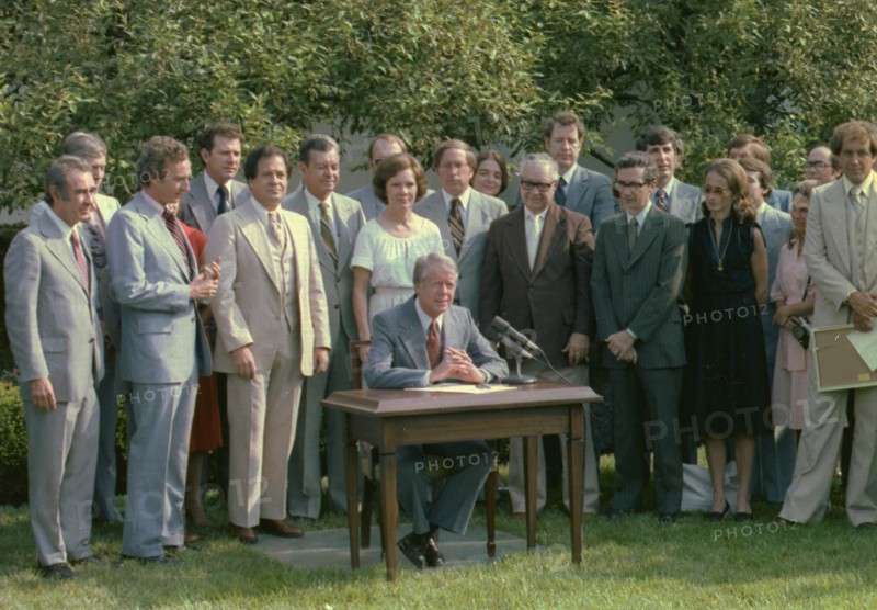 Jimmy Carter signs the Chattahoochee River National Recreation Area into law